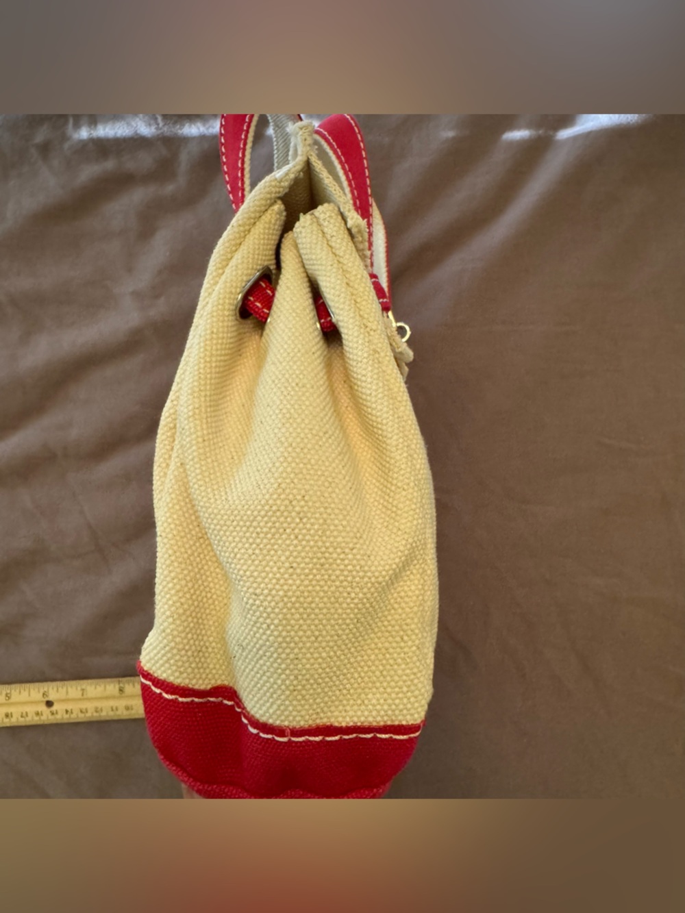 NEW viral Boatkin Sunwin Madaket Small Mini Classic Tote Bag (Red Color) - Picture 5 of 9